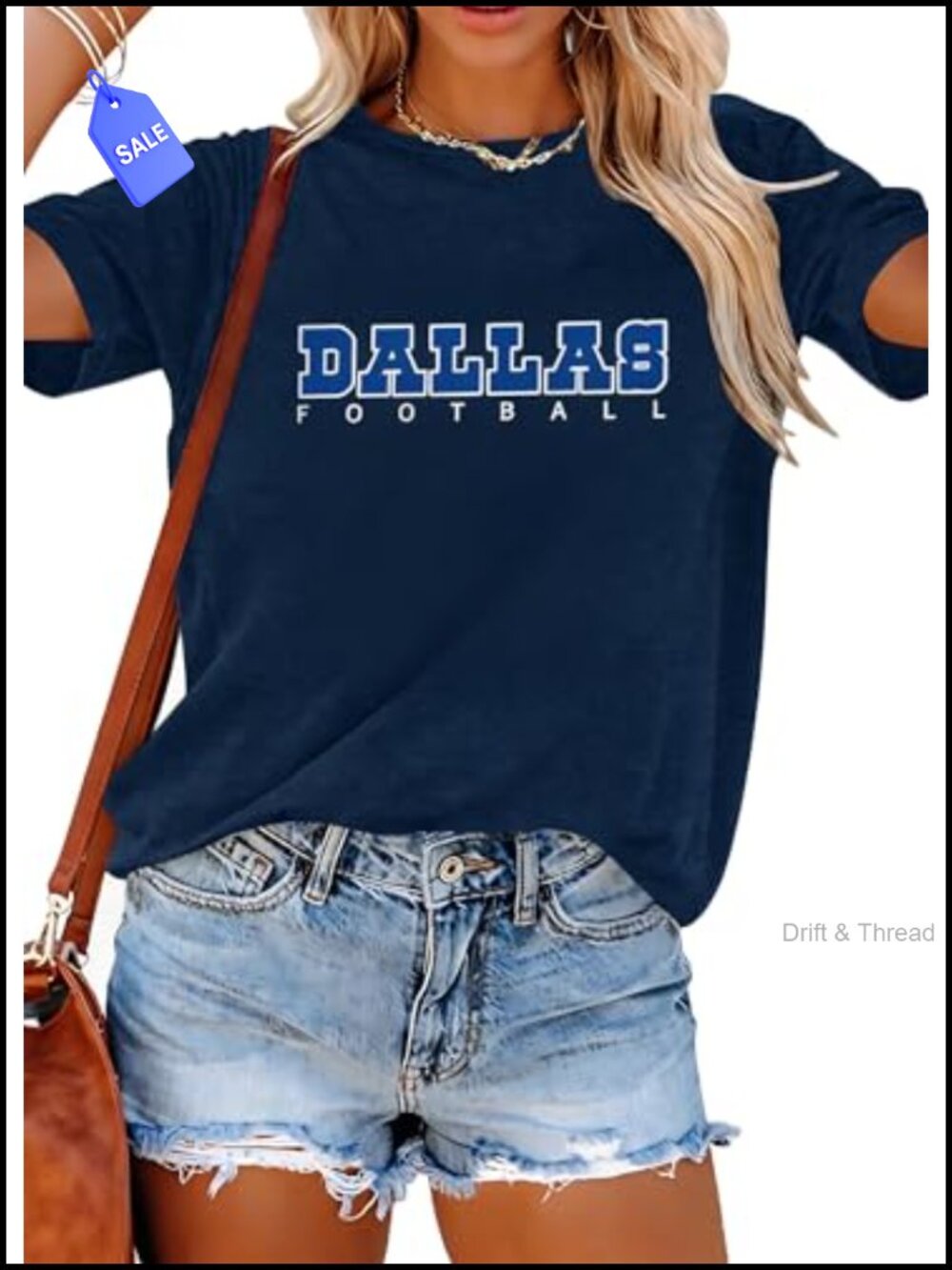 Women's Football Graphic Tee Game Day Short Sleeve Crew Neck Top